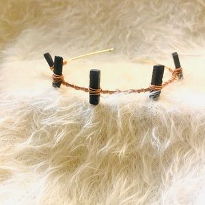 Black Lava Mermaid Tiara Crown (Handmade)